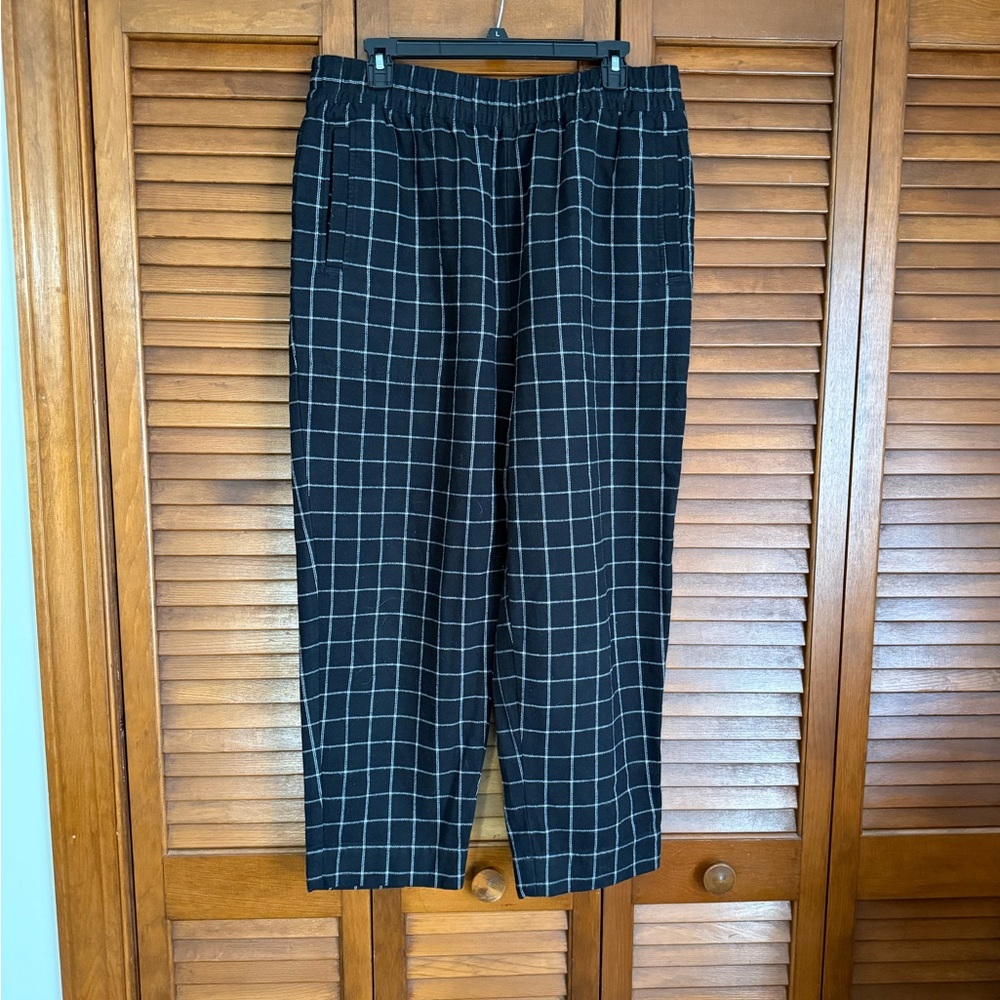 Madewell Black and White Grid Sweatpants - Picture 3 of 7